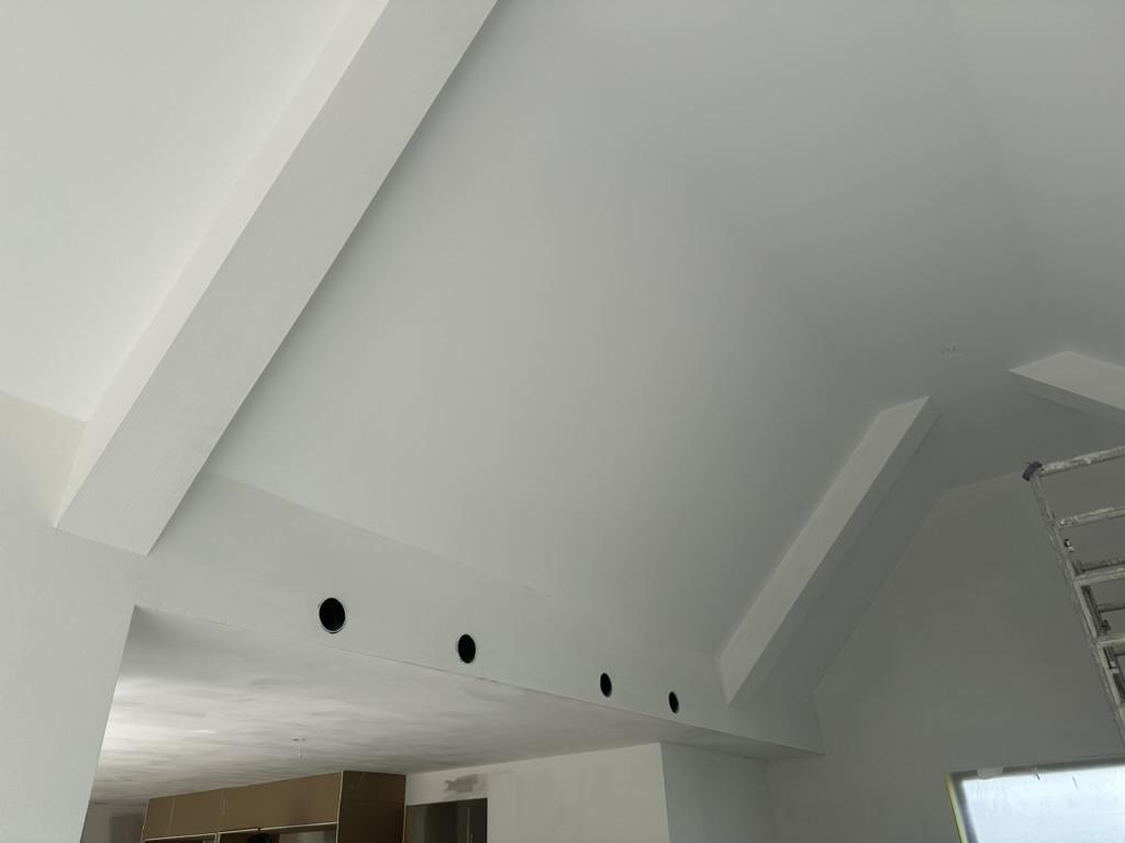 Glad gepleisterd plafond en wanden, sausklaar